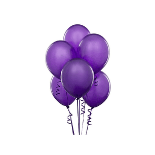 GLOBO GLAM LISO N° 9 MORADO 25 UND.