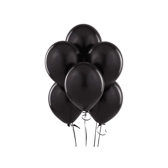 BOLSA GLOBO LISO GLAM N° 9 NEGRO 25 UND.