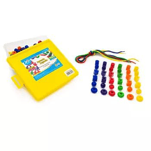 JUEGO CUENTAS DE COLORES PLASTICAS 180PZS. JMI YIN099