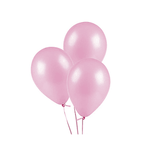 GLOBO GLAM N° 9 METALIZADO ROSADO 25 UND.