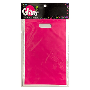 BOLSA PARA DULCES GLAM COLOR FUCSIA 10UNID.