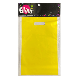 BOLSA PARA DULCES GLAM COLOR AMARILLO 10UNID.