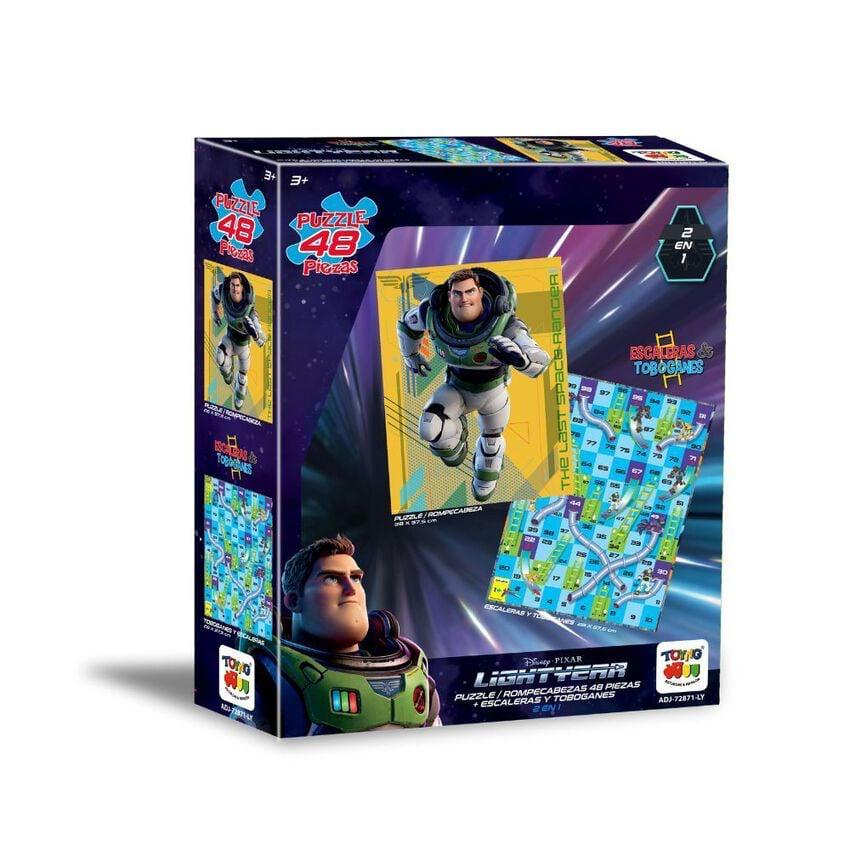 JUEGO 2 EN 1 PUZZLE 48 PZS + ESCALERAS Y TOBOGANES LIGHT YEAR  DISNEY TOYNG ADJ-72871 1