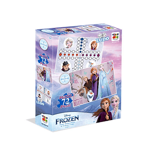 PUZZLE 72 PZS.+ LUDO FROZEN DISNEY TOYNG 3+ ADJ-29870