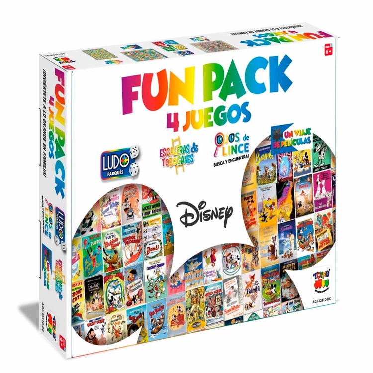 FUN PACK 4 JUEGOS DISNEY COMIC TOYNG 6+ ADJ-13110 1