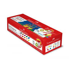 TEMPERA FABER 12 COLORES 2 BLANCOS  1