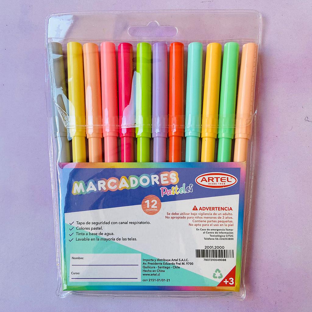 MARCADORES ARTEL PASTEL 12 COLORES 1