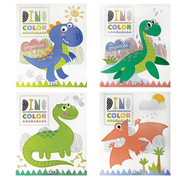 LIBRO DINO COLOR C/PEGATINAS EDIC.SALDAÑA CAD144 