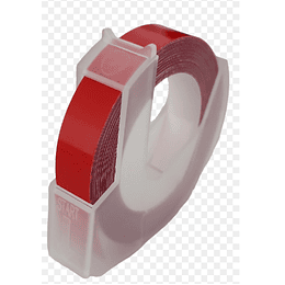 CINTA DYMO 3D PLASTICA X 2 ROJO (DESC.)