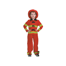 DISFRAZ INFANTIL GLAM BOMBERO TALLA 7-9 AÑOS