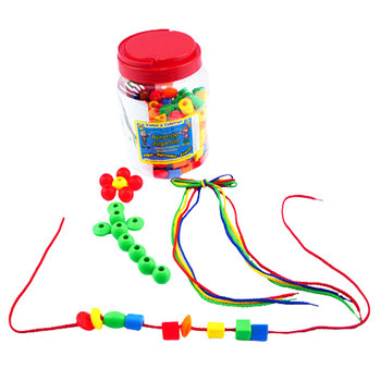 JUEGO CUENTAS PLASTICAS 180 PCS. C/CORDEL 3+ (QIA021) 1