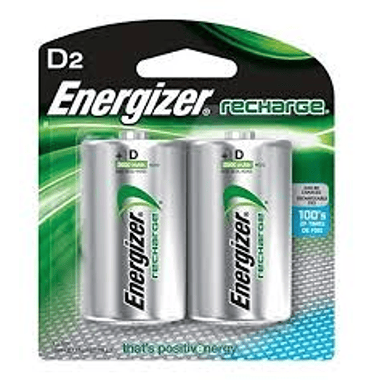 PILA ENERGIZER D2 RECARGABLE X2