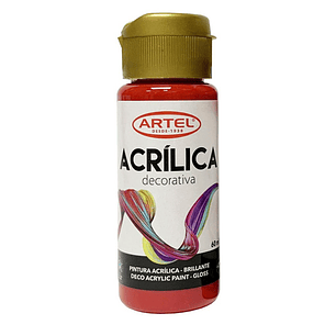 PINTURA ACRILICA ARTEL 60ml DECO ROJO N° 800