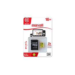 TARJETA DE MEMORIA MAXELL MICRO SDHC C/10 16GB C/ADAPTADOR