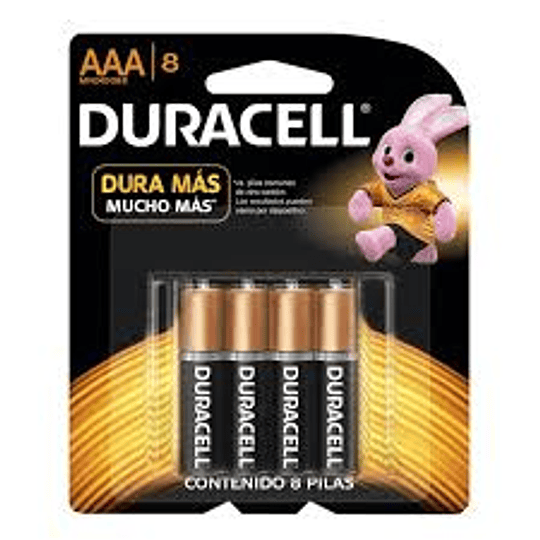 PILA DURACELL AAA x 8 UNID PACK 