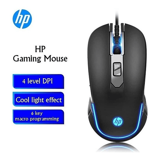 MOUSE GAMING HP NEGRO M200