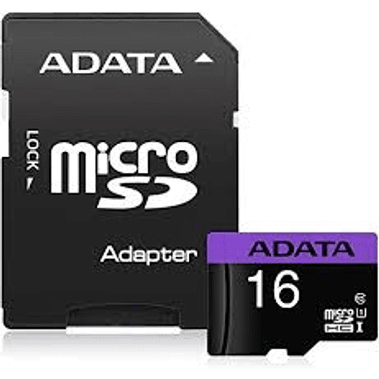 TARJETA DE MEMORIA PORTATIL ADATA MICRO SDHC 16GB  UHS-I CLASS 10