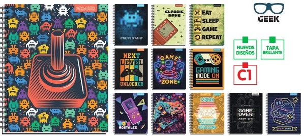 CUADERNO PROARTE UNIV. 7mm 100 Hjs TED/ ED GEEK  1