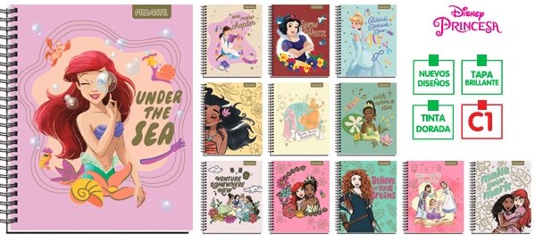 CUADERNO PROARTE UNIV. 7mm 100 Hjs TED/ ED PRINCESAS 1
