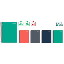 CUADERNO PROARTE CARTA 7mm 150 Hjs LISO SOFT TOUCH 