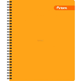 CUADERNO TORRE UNIV. 7mm 100 Hjs LISO FORRADO 