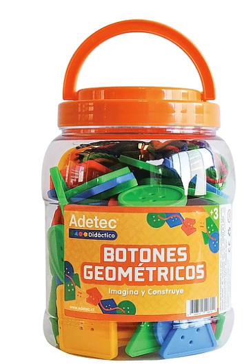 BOTONES GEOMETRICOS PARA HILAR ADETEC 100 PIEZAS 1