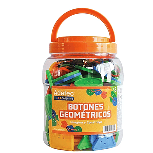 BOTONES GEOMETRICOS PARA HILAR ADETEC 100 PIEZAS