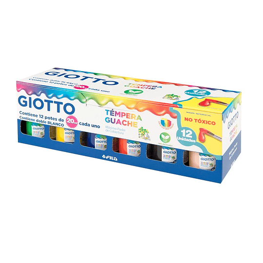 TEMPERA GIOTTO 12 COLORES 20ml