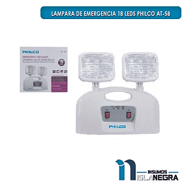 LAMPARA DE EMERGENCIA RECARGABLE PHILCO 18 LED AT58