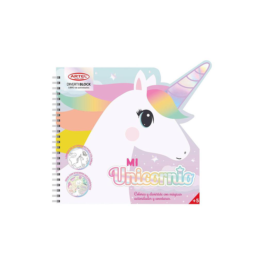 DIVERTIBLOCK ARTEL MI UNICORNIO  PARA COLOREAR +5 1