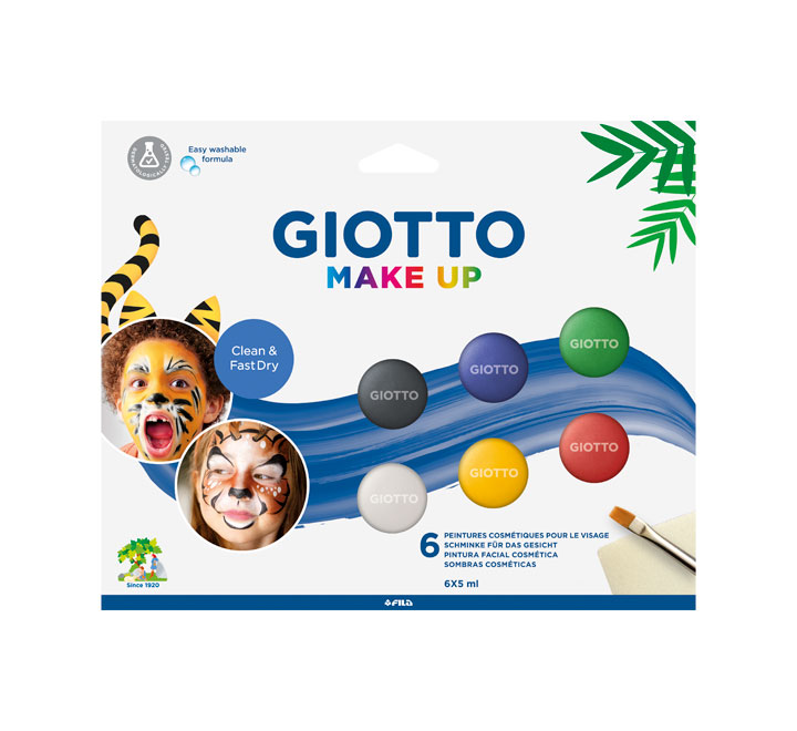 SET GIOTTO PINTURA FACIAL 6 COLORES 5ML 1