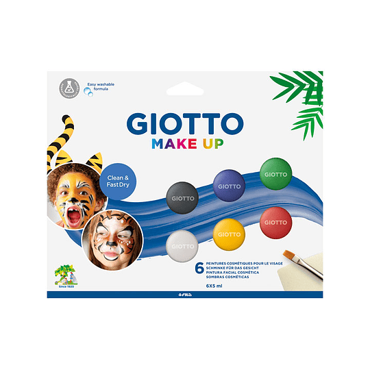 SET GIOTTO PINTURA FACIAL 6 COLORES 5ML