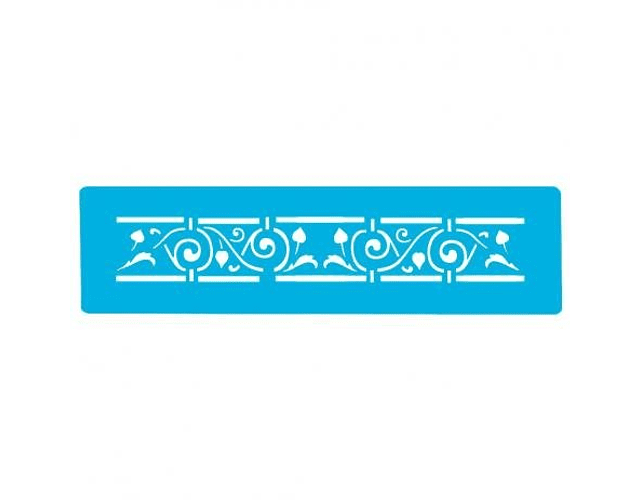 STENCIL ACRILEX 30X8 CMS. GRADO FLORAL 1