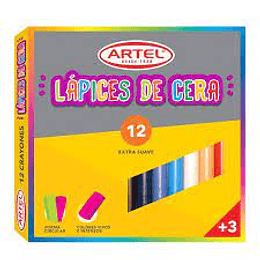 LAPICES DE CERA ARTEL 12 COLORES 