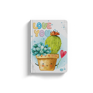 LIBRETA FLEXI MINI LOVE YOU 64 HJS. 5MM