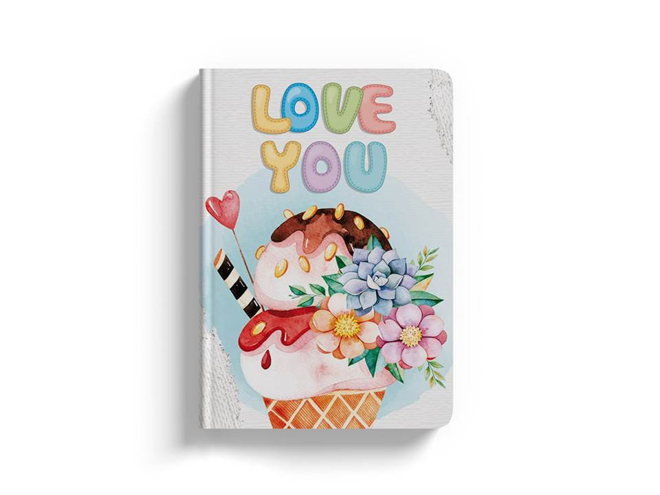 LIBRETA FLEXI MINI LOVE YOU 64 HJS. 5MM 1