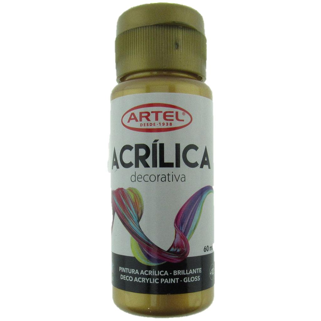 PINTURA ACRILICA ARTEL 60ml DECO METALICO ORO N° 990 1