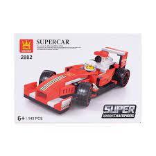 SUPER AUTO DEPORTIVO ROJO ARMABLE WANGE 143 PCS. 6+ 1