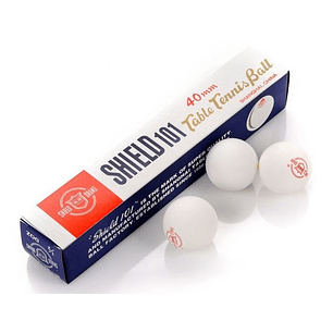 PELOTAS DE PING PONG SHIELD 6 UN. 40 MM.