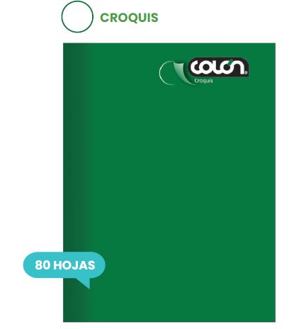 CUADERNO COLON COLLEGE LISO CROQUIS 80Hjs 1