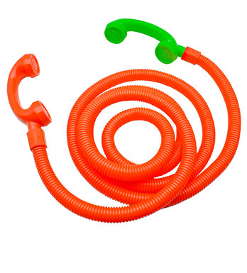 JUEGO TELEFONO 2 AURICULARES + TUBO PLASTICO FLEXIBLE 3MTS. JMI  1