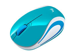 MINI MOUSE INALAMBRICO LOGITECH M187 CELESTE 1