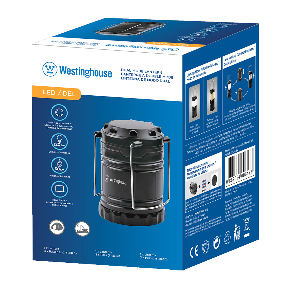 LINTERNA LED WESTINGHOUSE 120LUMENES W-WF86 1