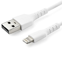 CABLE STARTECH RESISTENTE USB-A A LIGHTNING DE 2 M BLANCO 1