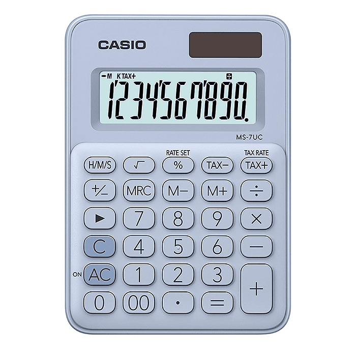 CALCULADORA CASIO DE ESCRITORIO 10 DIGITOS MS-7UC-LB