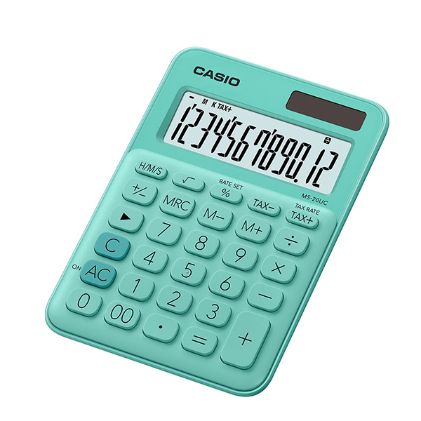 CALCULADORA CASIO DE ESCRITORIO 12 DIGITOS MS-20UC-GN 1