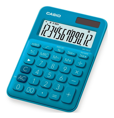 CALCULADORA CASIO DE ESCRITORIO 12 DIGITOS MS-20UC-BU  1