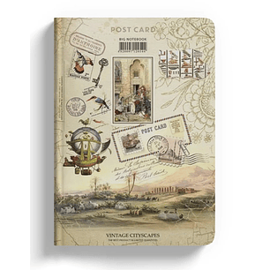 LIBRETA FLEXI MID VINTAGE CITYSCAPES 64 HJS. 5MM
