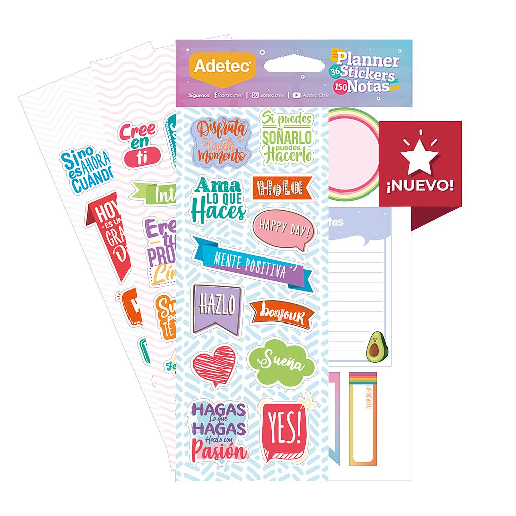 BLOCK DE FIGURAS CON ADHESIVO Y NOTAS ADETEC PLANNER Y FRACES MOTIVACIONALES 1