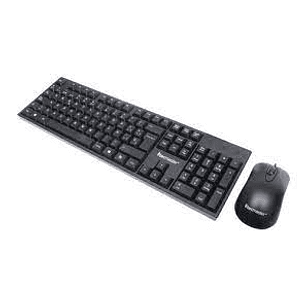 KIT TECLADO/MOUSE ALAMBRICO TECMASTER TM-100511 USB NEGRO